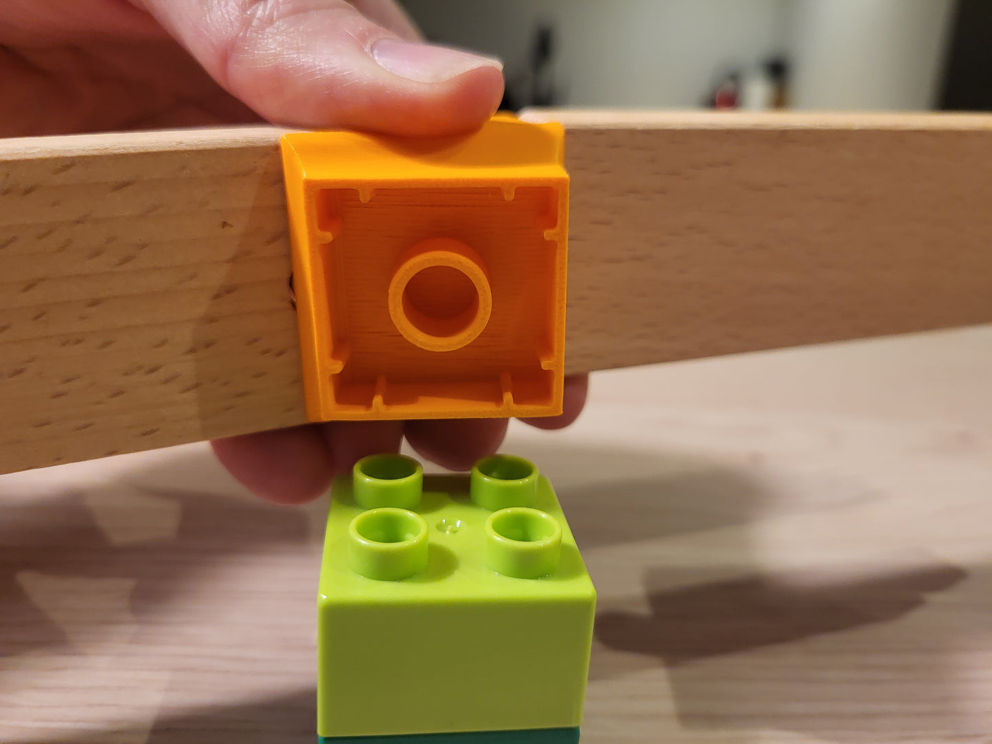 Wooden train enhanced connectors