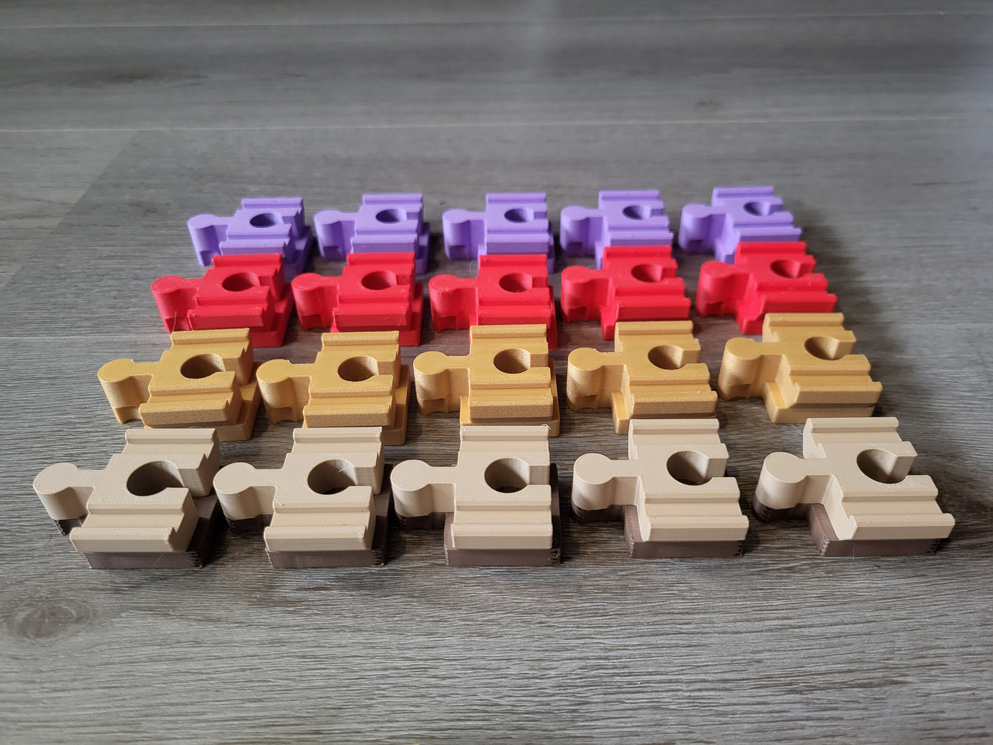 Wooden train enhanced connectors