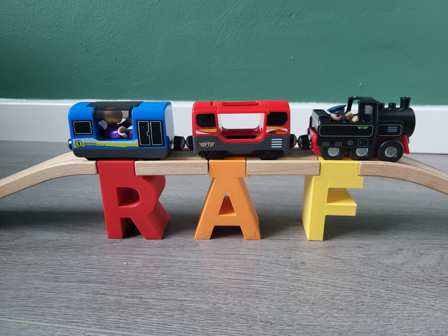 Wooden train Bridge Letters